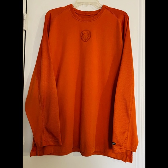 orange dri fit long sleeve shirt